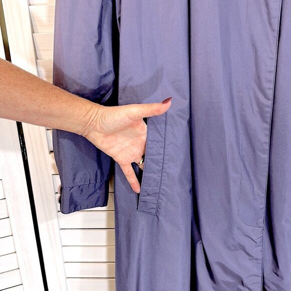 Fleet Street Raincoat XL Y2 Vintage Purple Maxi - Picture 6 of 16